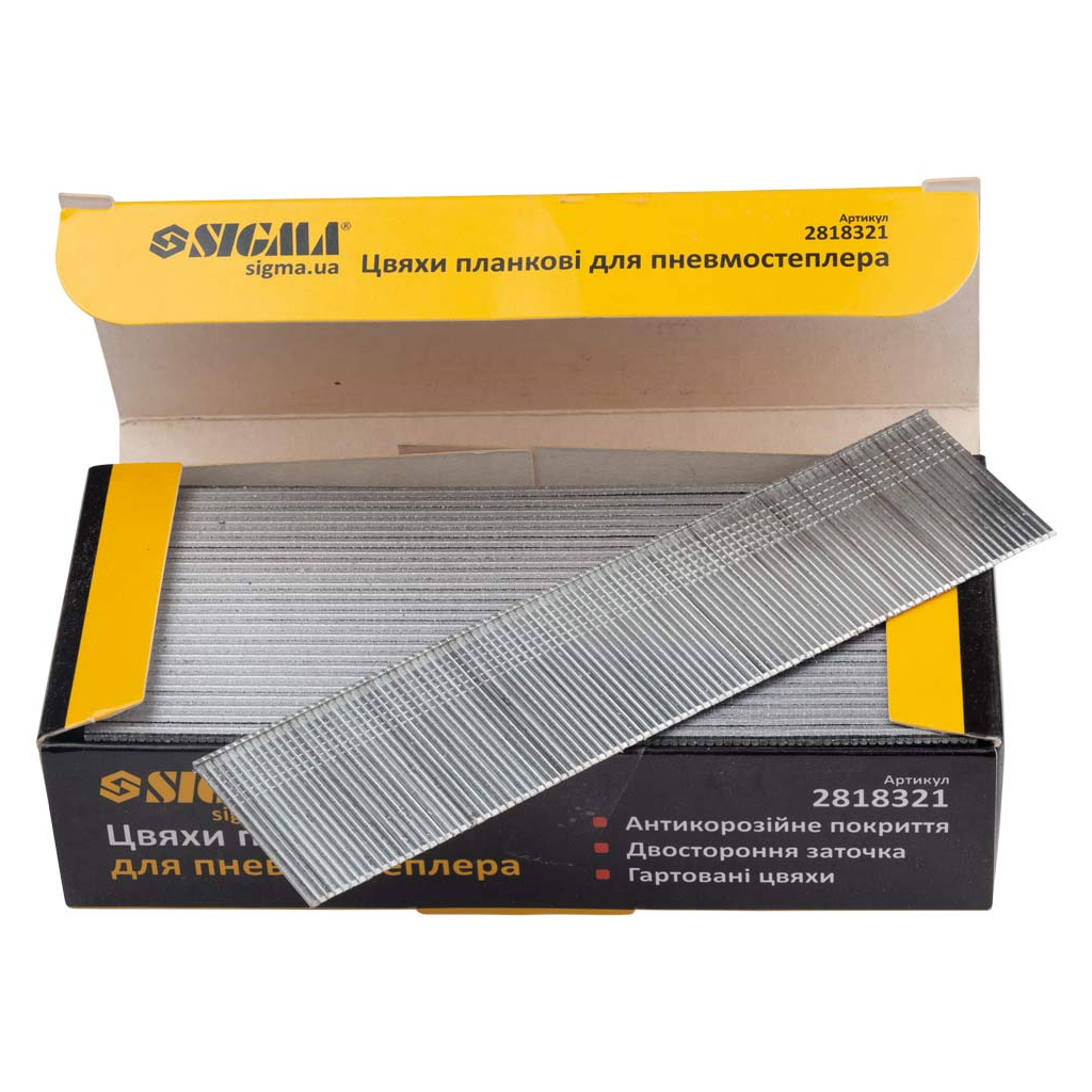 Цвяхи Sigma планкові 32x1.25x1мм для пневмостеплера 5000шт (2818321) - изображение 2