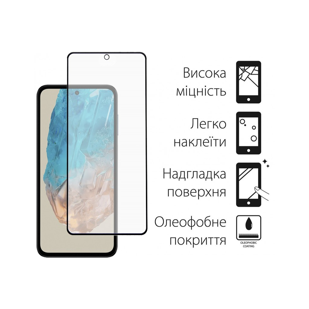 Скло захисне Dengos Full Glue Samsung Galaxy M35 5G (black) (TGFG-363) - зображення 2