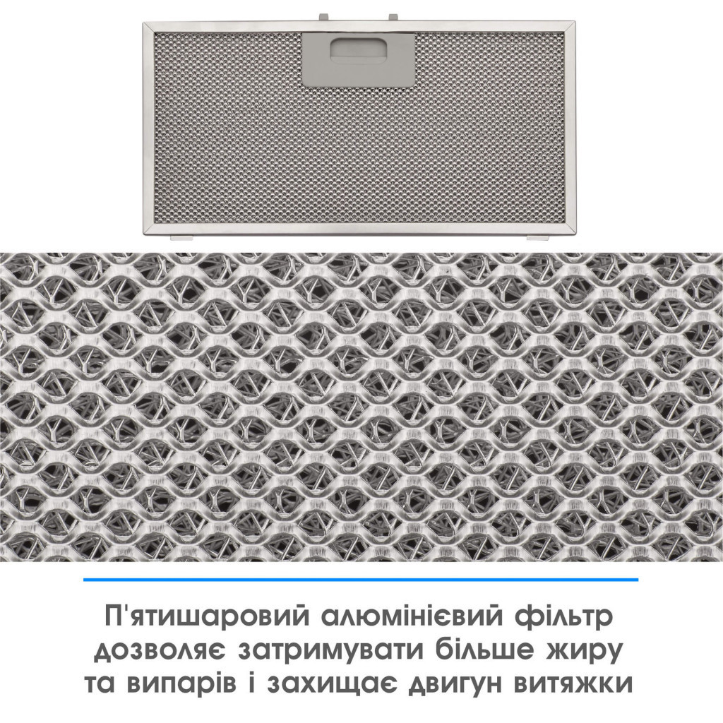 Витяжка кухонна Eleyus GEMINI 700 LED 52 BL - изображение 9