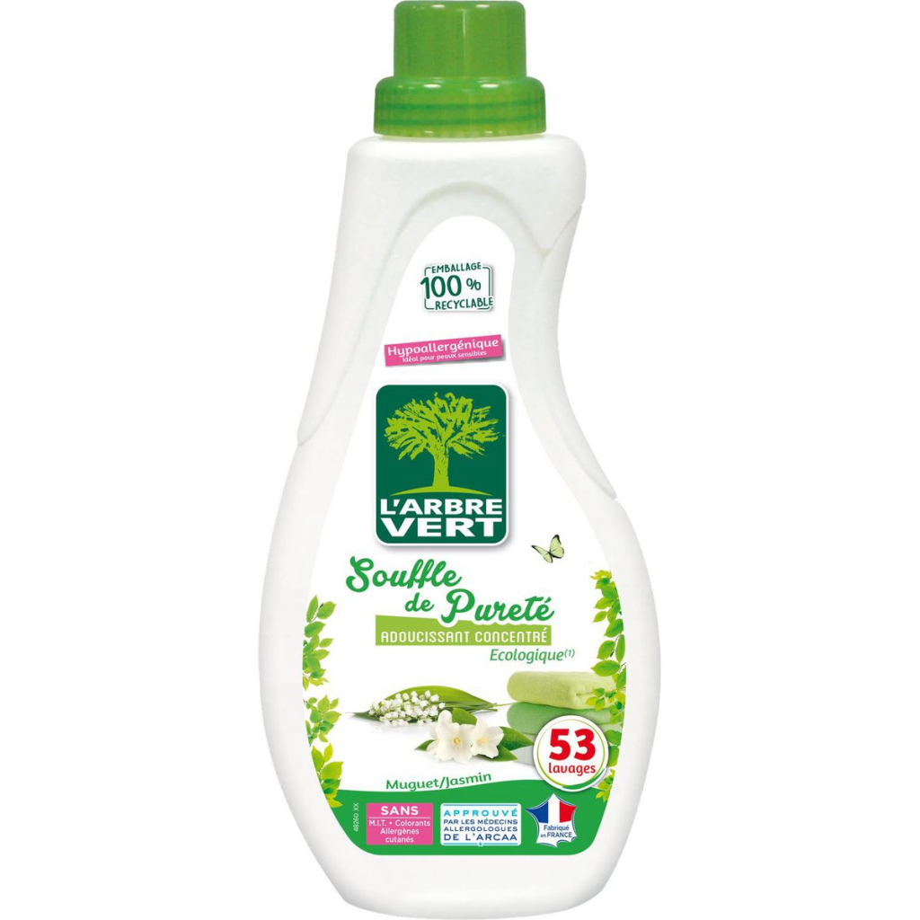Кондиціонер для білизни L'Arbre Vert пом'якшувач Дихання чистоти 800 мл (3450601028656) - зображення 1