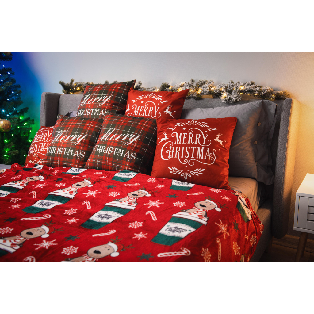 Плед Ardesto Flannel 100% поліестер, веселі олені 160х200 см (ART0117PB) - зображення 6