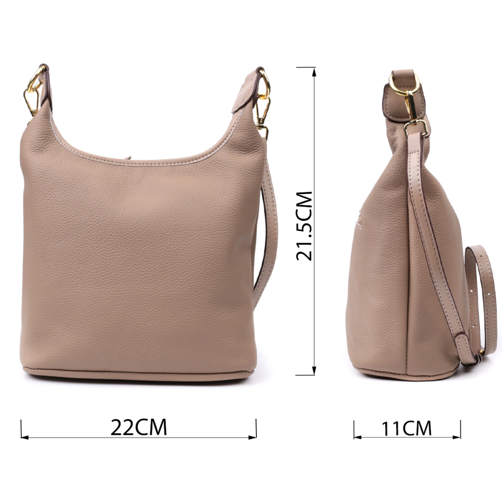 Сумка Vintage Жіноча на плече з натуральної шкіри Бежева (22629) - зображення 3