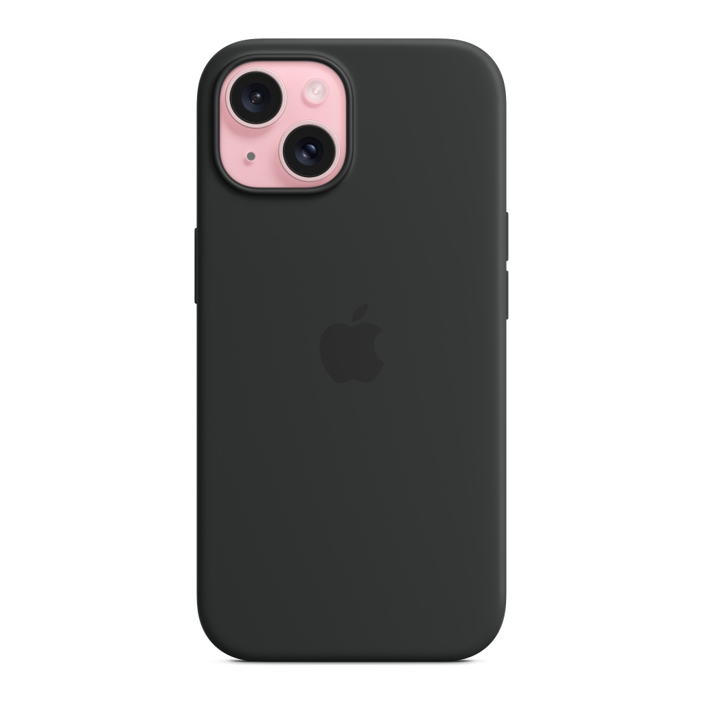 Чохол до мобільного телефона Apple iPhone 15 Silicone Case with MagSafe Black (MT0J3ZM/A) - изображение 2