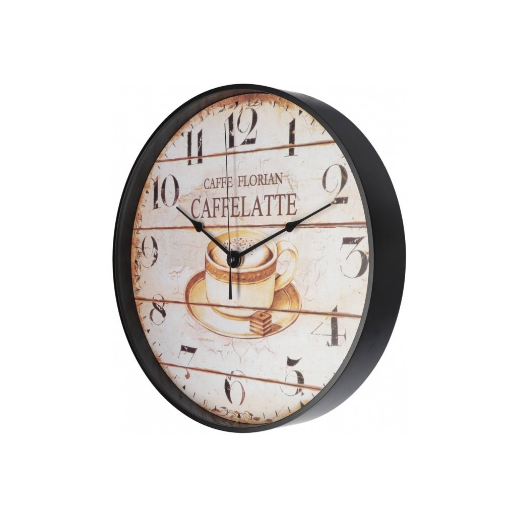 Настінний годинник Optima Caffelatte пластиковий, білий (O52109) - зображення 2