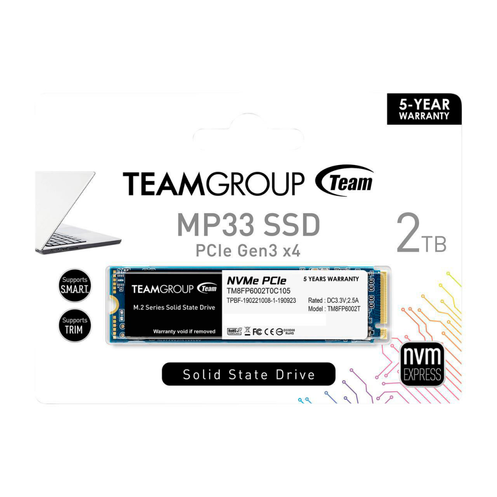 Накопичувач SSD M.2 2280 2TB Team (TM8FP6002T0C101) - изображение 3