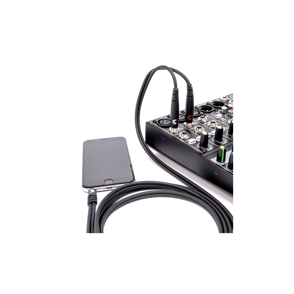 Інсертний кабель D'Addario Custom Series 1/8" to Dual 1/4" Audio Cable (1.8m) (PW-MPTS-06) - picture 3