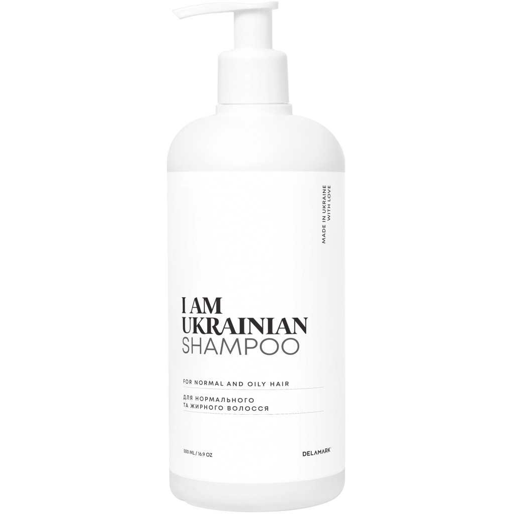 Шампунь DeLaMark I Am Ukrainian для нормального та жирного волосся 500 мл (4820152333155) - зображення 1