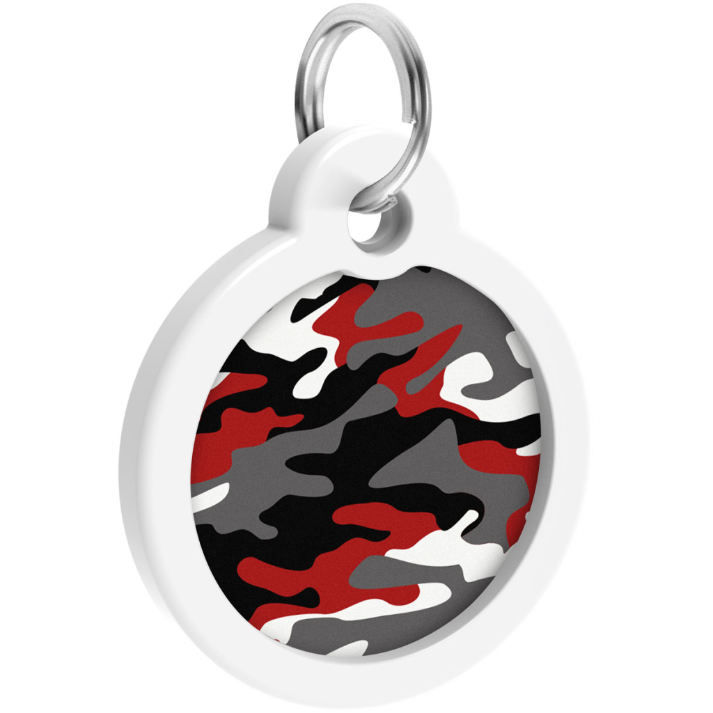 Адресник для тварин WAUDOG Smart ID з QR паспортом "Камо сірий", круг 30 мм (230-0215) - зображення 4