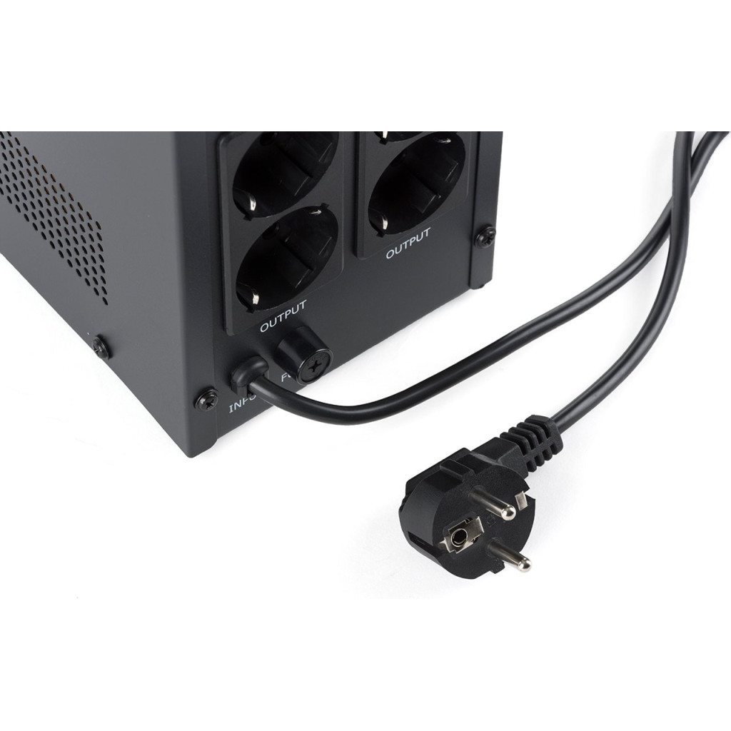 Пристрій безперебійного живлення Vinga LED 1500VA metal case (VPE-1500M) - зображення 9