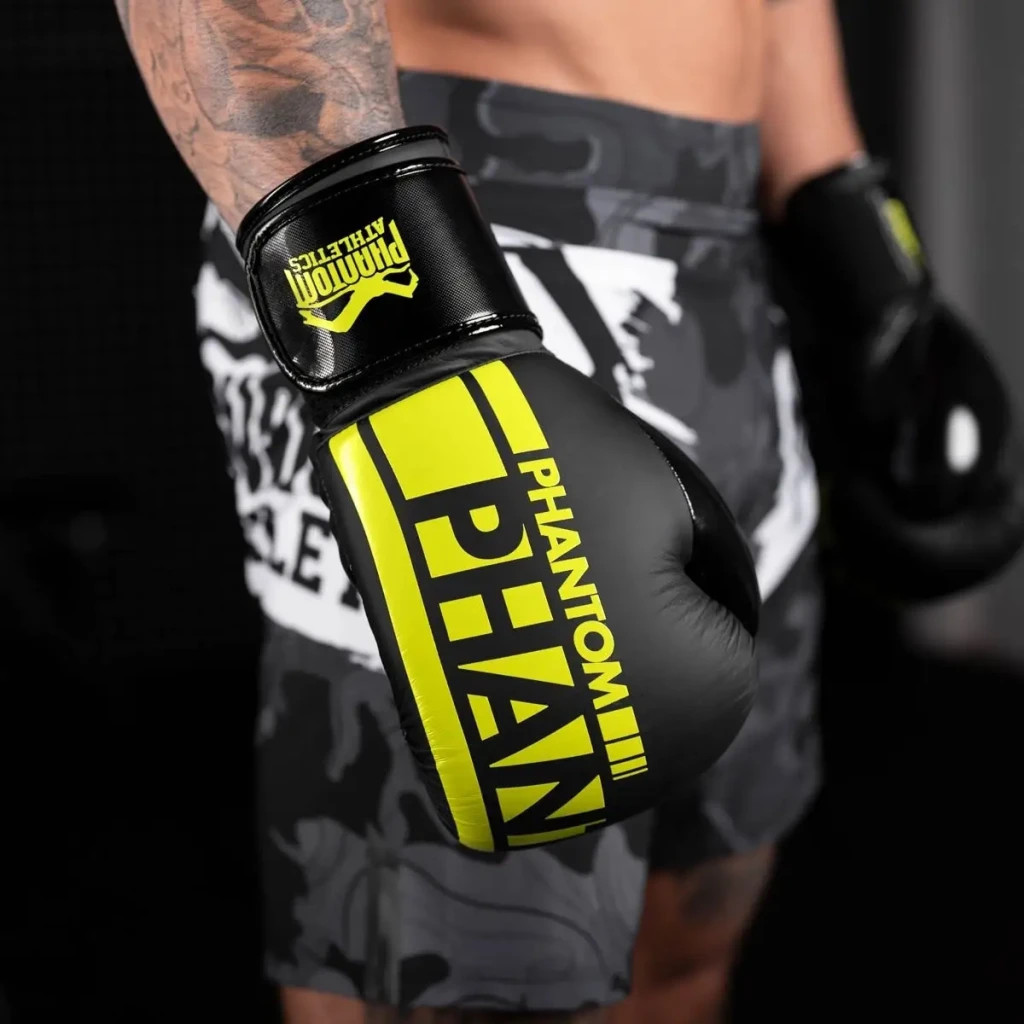 Боксерські рукавички Phantom Apex Elastic Neon Black/Yellow 16 унцій (PHBG2300-16) - зображення 10