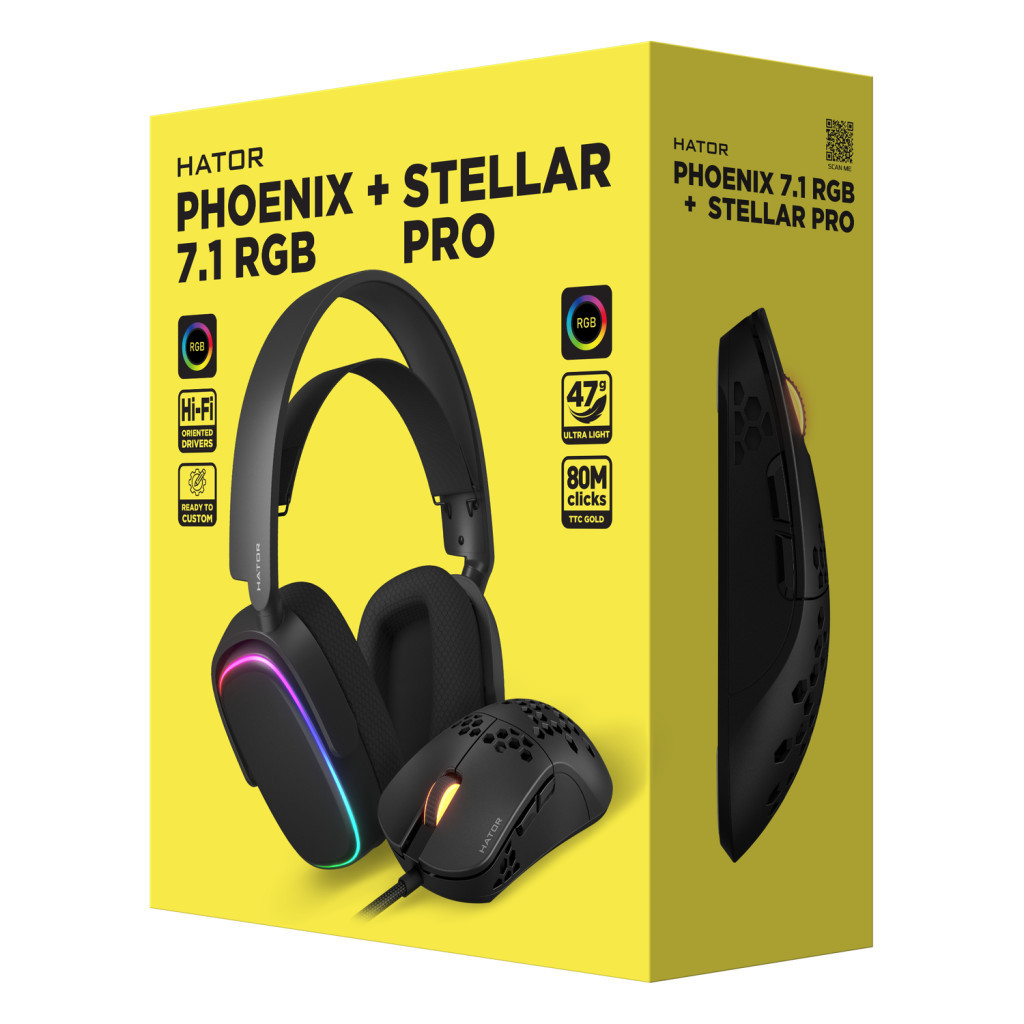 Навушники Hator Phoenix 7.1 RGB + Stellar Pro Black (НТR-001) - зображення 6