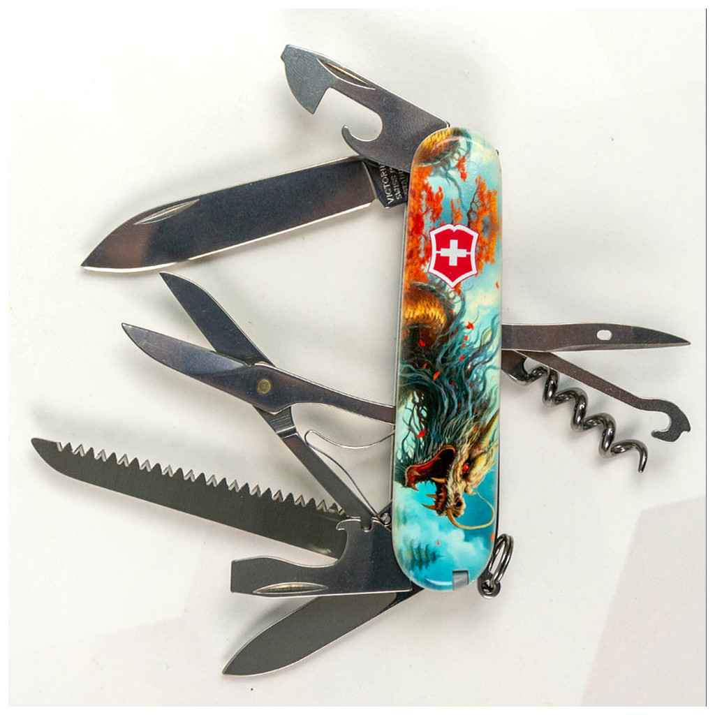 Ніж Victorinox Huntsman Zodiac 91 мм Бойовий дракон (1.3713.7_Z3230p) - зображення 3