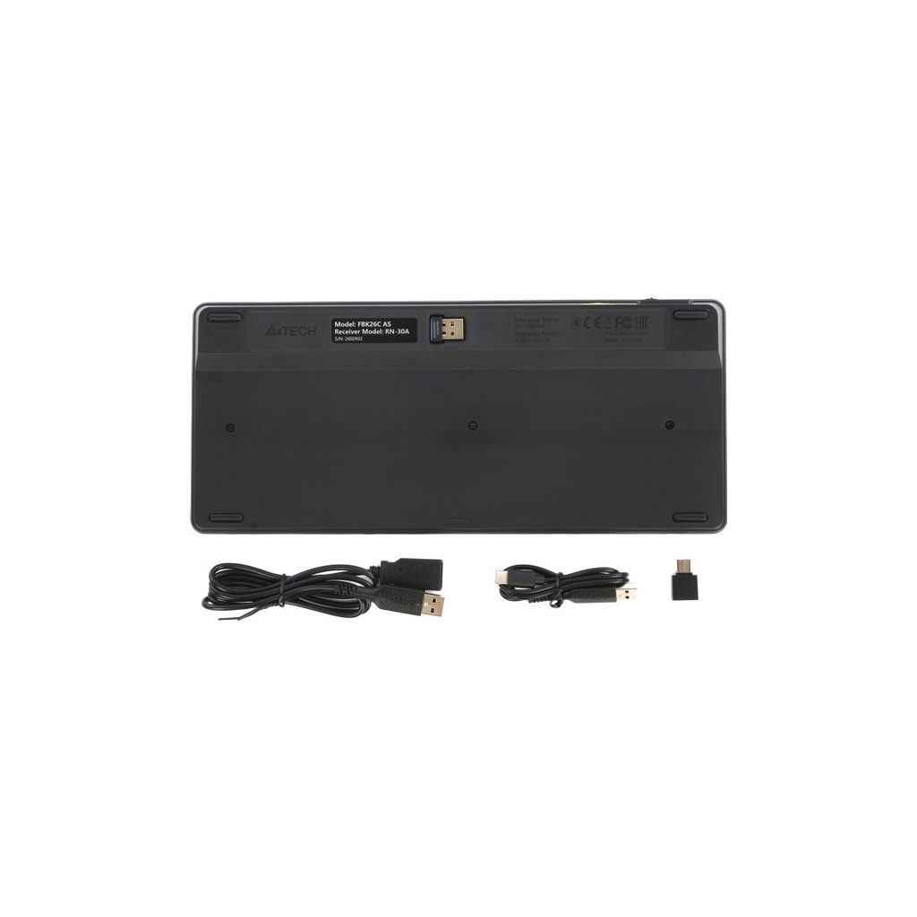 Клавіатура A4Tech FBK26C AS Wireless/Bluetooth Black (4711421000208) - зображення 6