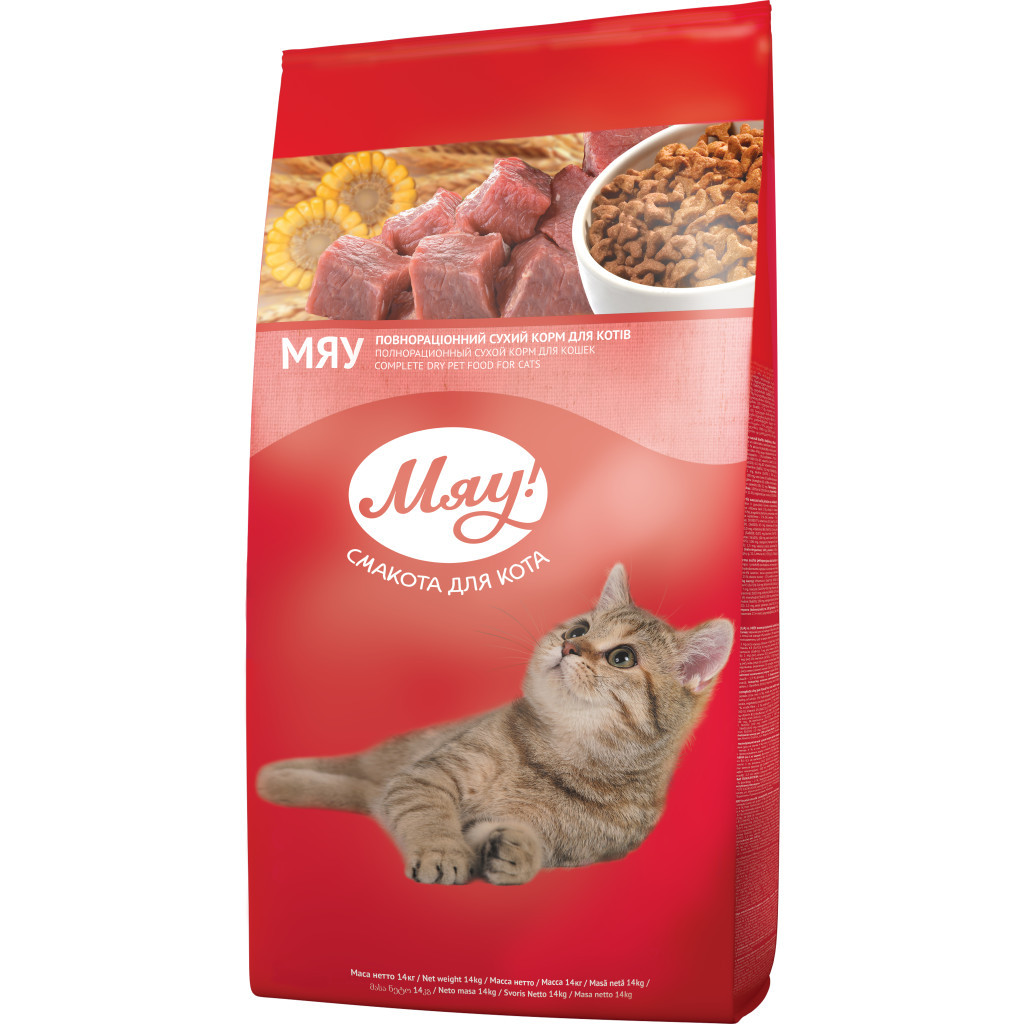 Сухий корм для кішок Мяу! з куркою 14 кг (4820215362580) - зображення 1