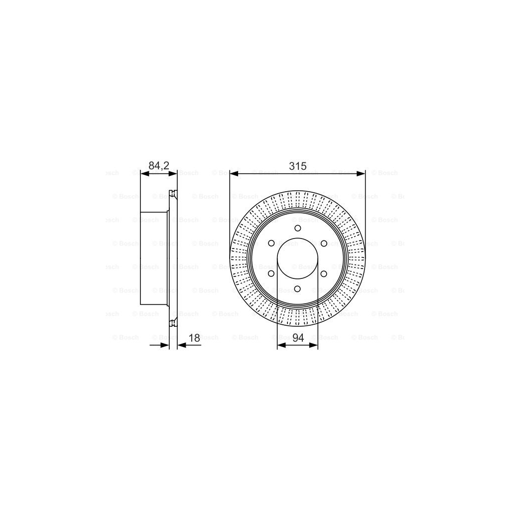 Гальмівний диск Bosch 0 986 479 C32 - зображення 5