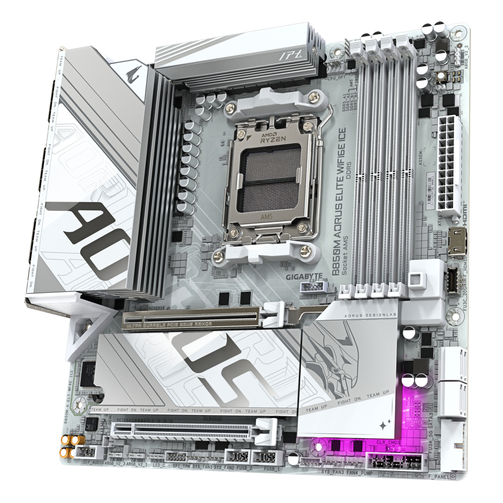 Материнська плата GIGABYTE B850M A ELT WF6E ICE (B850M AORUS ELITE WIFI6E ICE) - зображення 3