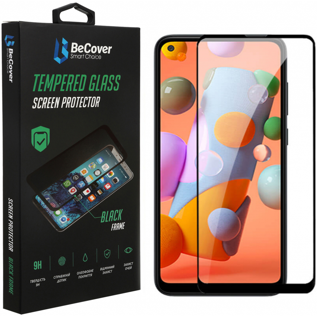 Скло захисне BeCover Samsung Galaxy A21s SM-A217 Black (707338) - зображення 1