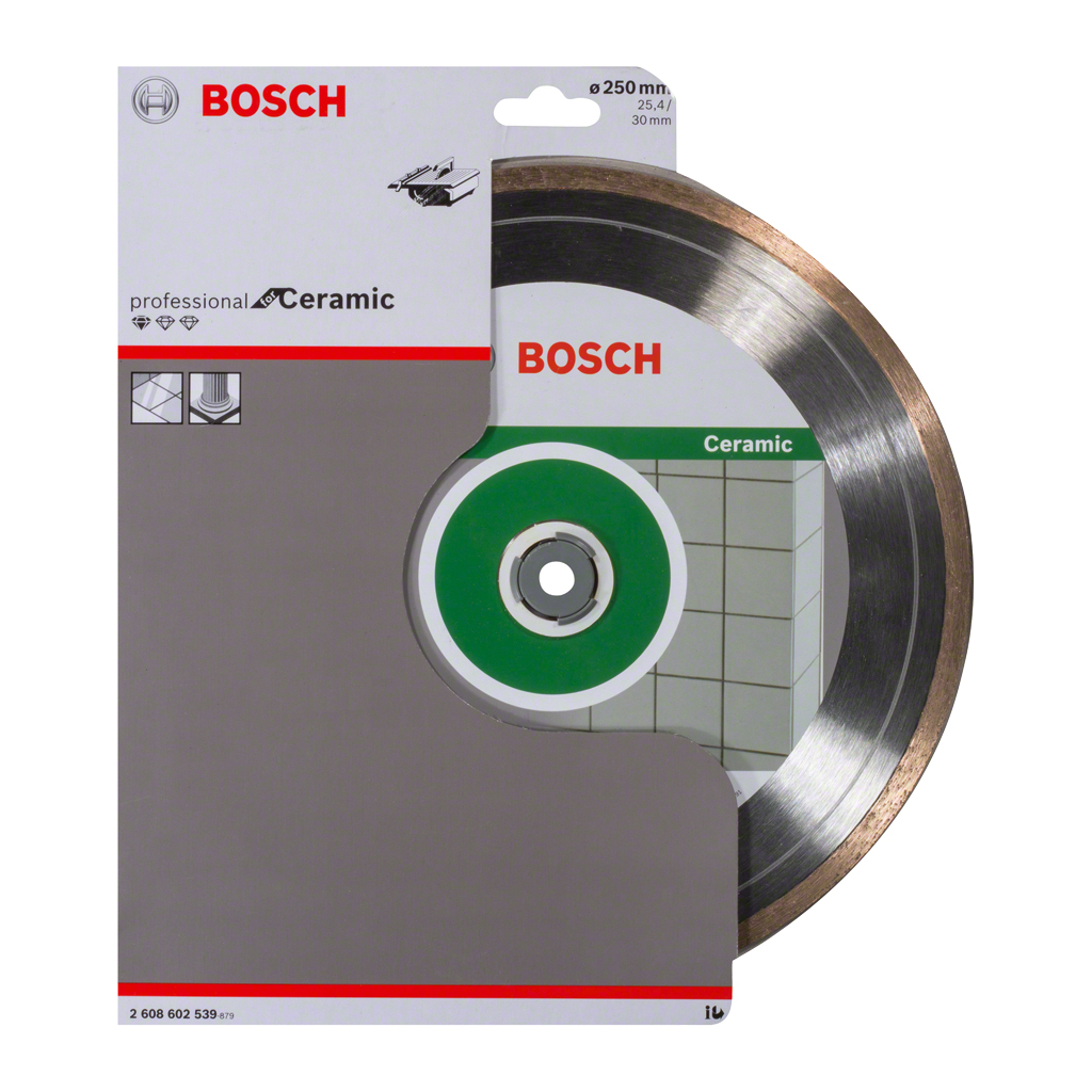 Диск пильний Bosch алмазний Standard for Ceramic, 250 мм, 25.4-30мм, 1.6мм, 7мм (2.608.602.539) - зображення 2