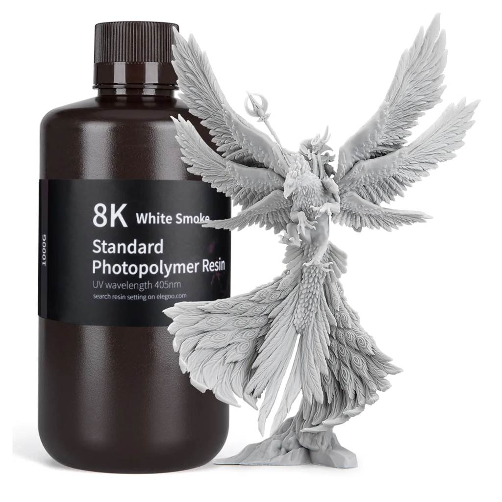 Фотополімерна смола ELEGOO Resin, Standard 8K 1кг, white smoke (50.103.0131) - зображення 1