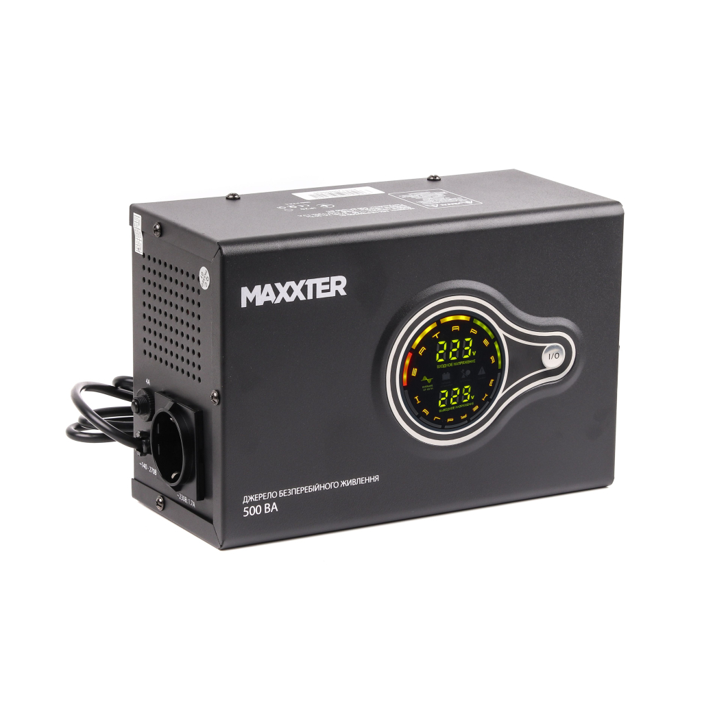 Пристрій безперебійного живлення Maxxter MX-HI-PSW500-01 - зображення 1