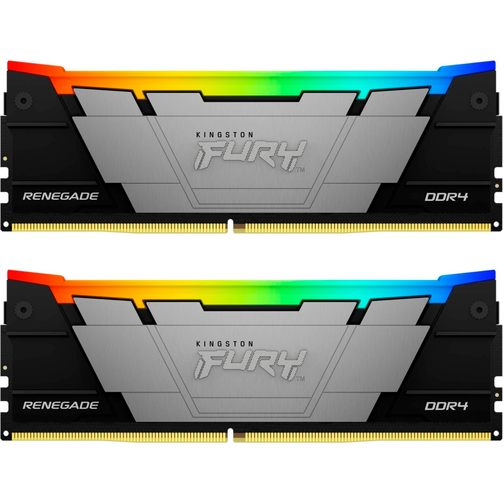 Модуль пам'яті для комп'ютера DDR4 64GB (2x32GB) 3200 MHz FURYRenegadeRGB Kingston Fury (ex.HyperX) (KF432C16RB2AK2/64) - зображення 1