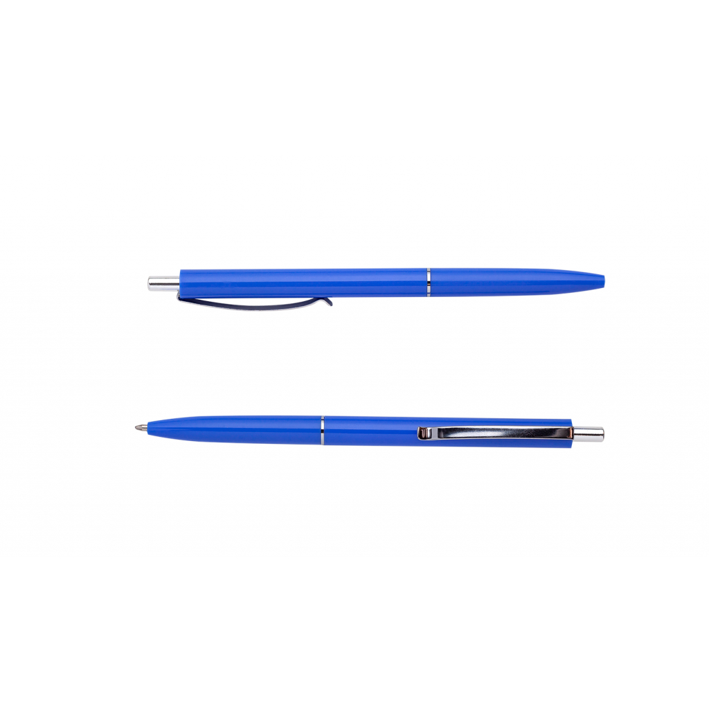 Ручка кулькова Buromax автоматична COLOR, L2U, 1 мм, синій корпус, синє чорнило (BM.8239-02) - зображення 1