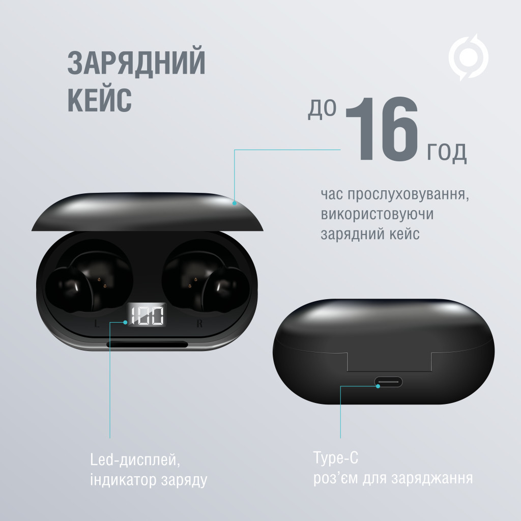 Навушники Piko TWS-MusicBox Black (1283126583414) - зображення 4