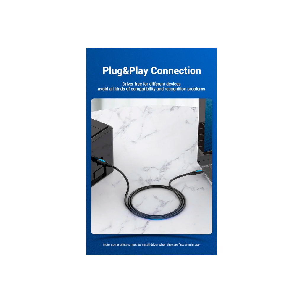 Кабель для принтера USB-C 2.0 to BM 2.0m 2.4А 480Mbps VENTION (CQUBH) - picture 7