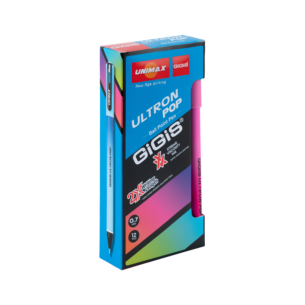 Ручка кулькова Unimax Ultron POP 2х, синя (UX-152-02) - зображення 3