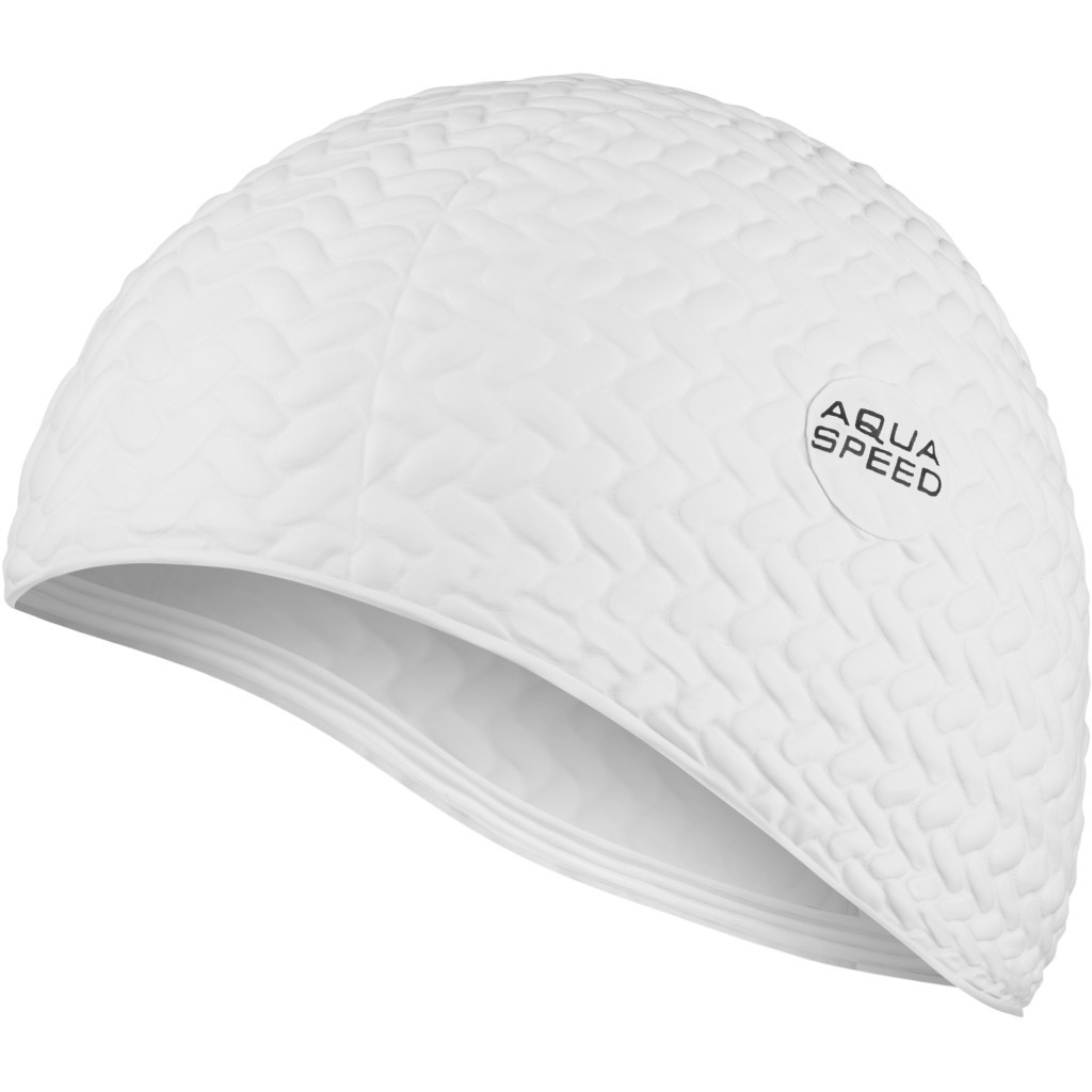 Шапка для плавання Aqua Speed Bombastic Tic-Tac 5717 117-05 білий Жін OSFM (5908217657176) - зображення 1