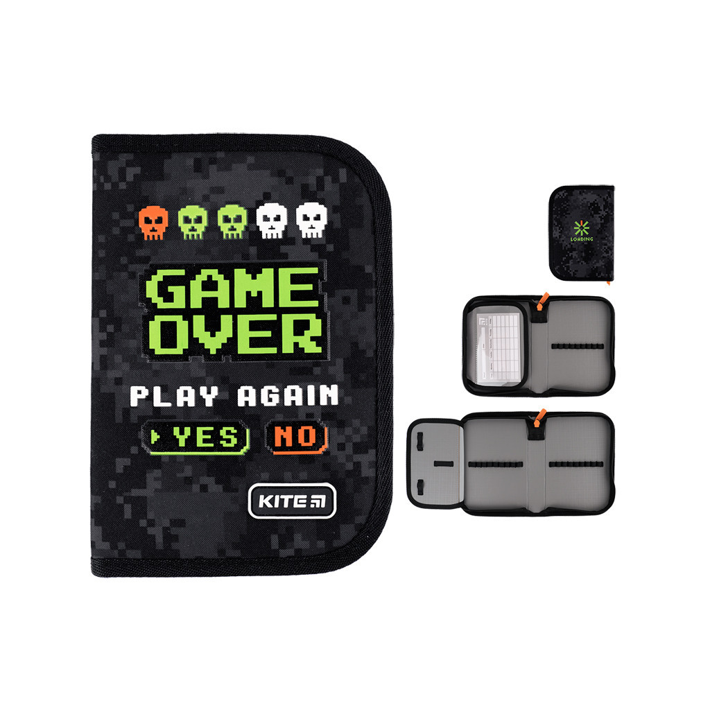 Пенал Kite Game Over 621 1 відділення, 1 відворот (K24-621-2) - зображення 1