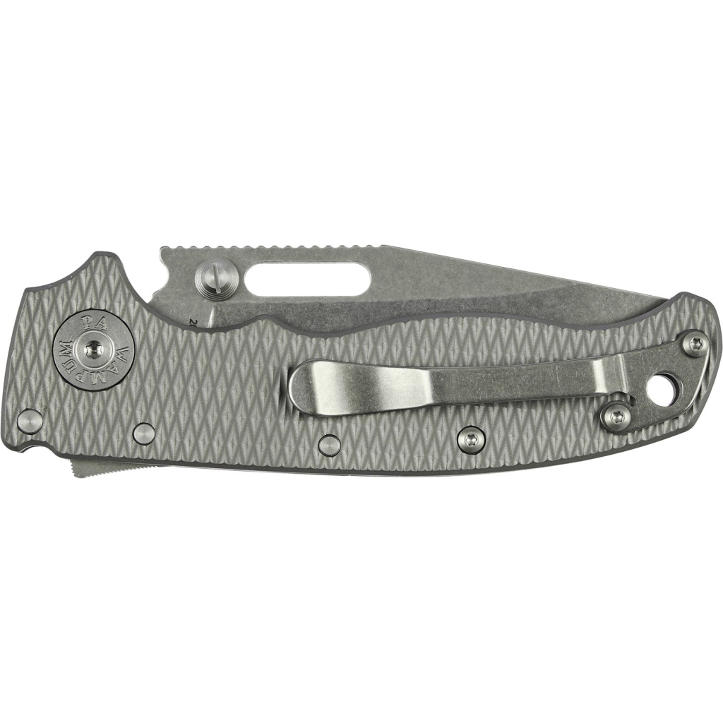 Ніж Demko AD20.5 Clip Point 20CV Milled Titanium (205-20CV-TI-TEX-CP) - зображення 3
