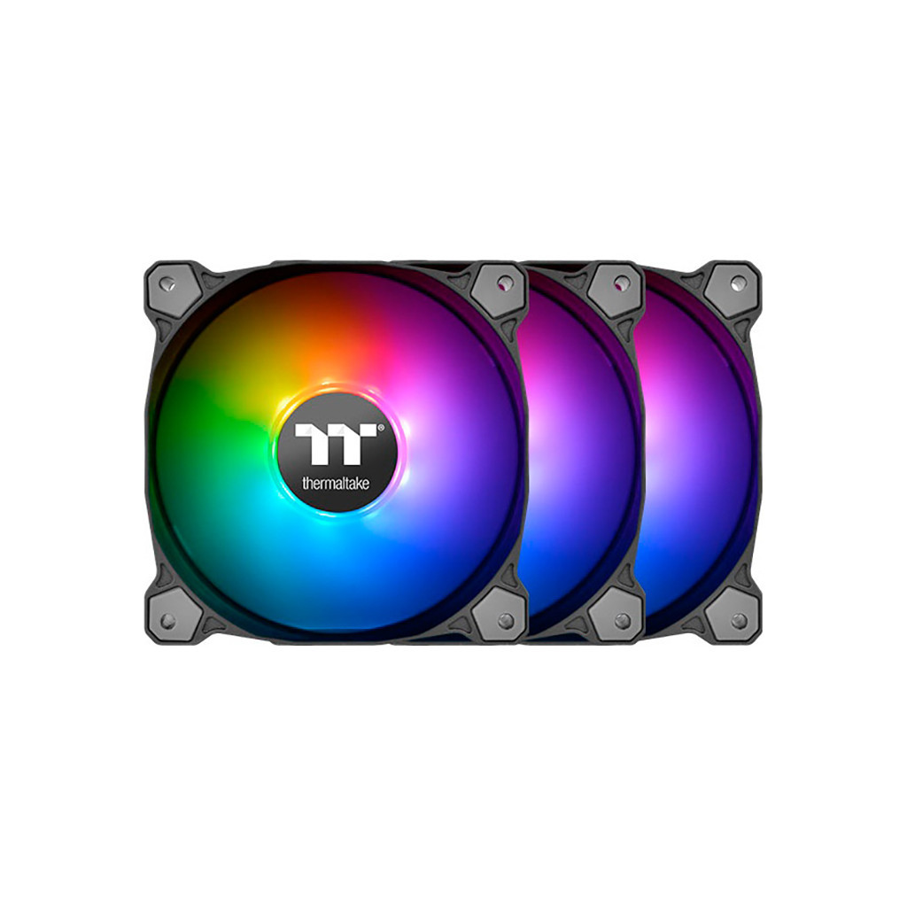 Кулер до корпусу ThermalTake Pure Plus RGB 12 Radiator Fan TT Premium Edition 3Pack/Fan/120 (CL-F063-PL12SW-A) - зображення 2