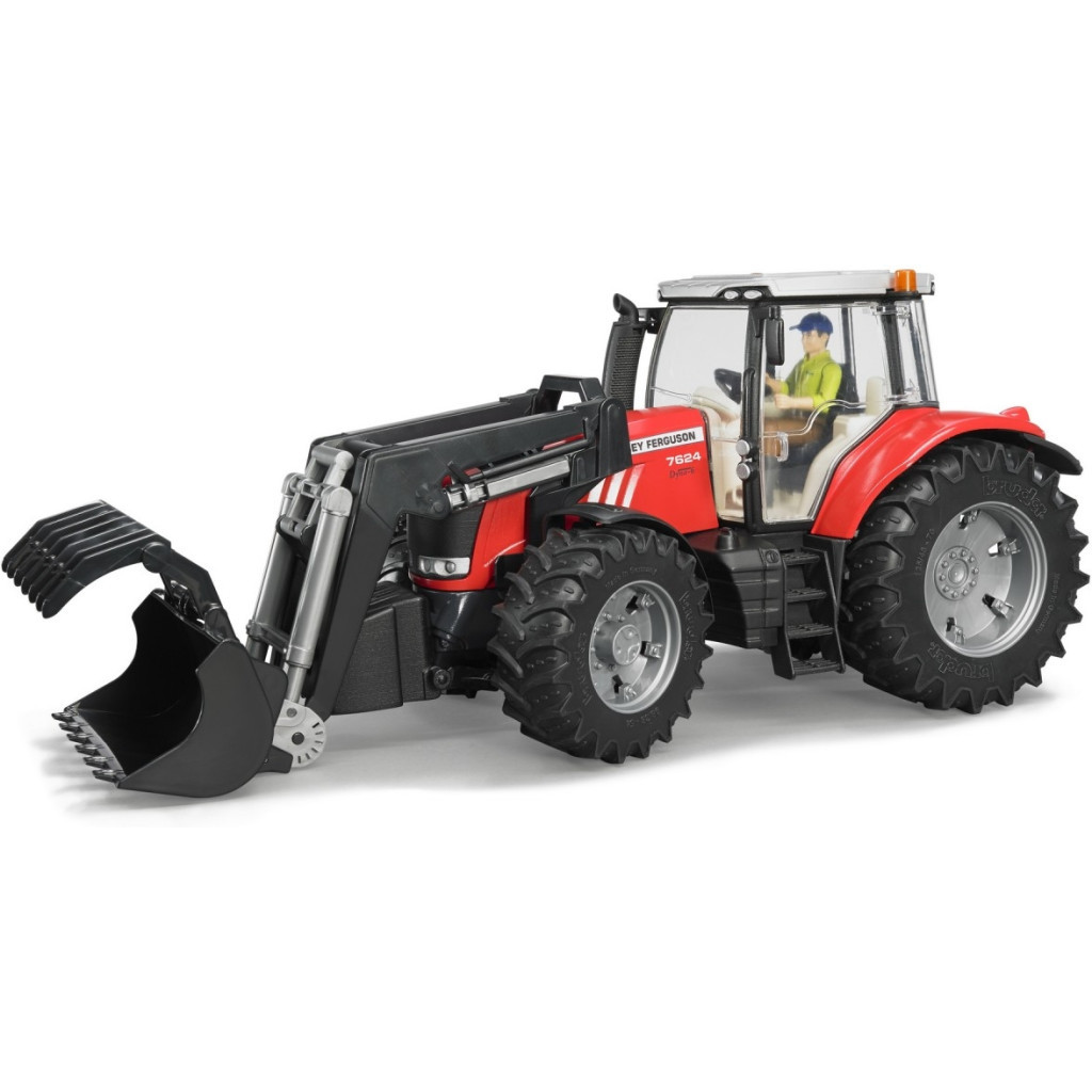 Спецтехніка Bruder Massey Ferguson 7624 з переднім навантажувачем 1:16 (03047) - зображення 8