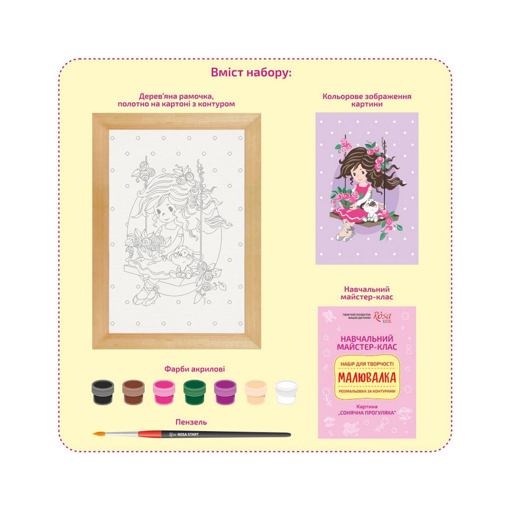 Картина по номерам Rosa KIDS Мрійниця 20х30 см (4823086707153) - зображення 3