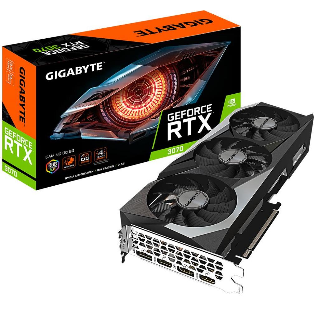 Відеокарта GIGABYTE GeForce RTX3070 8Gb GAMING OC (GV-N3070GAMING OC-8GD) - зображення 1