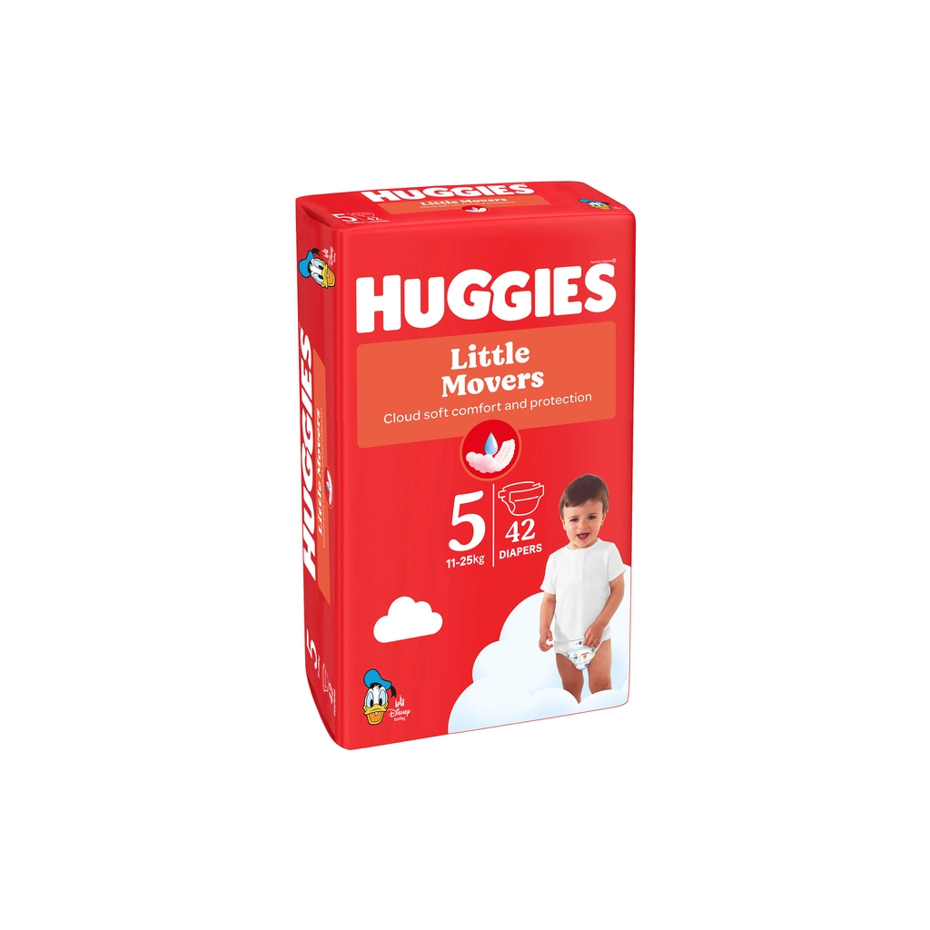 Підгузки Huggies Little Movers 5 (11-25 кг) Jumbo 42 шт (5029053567884_5029053567594) - изображение 2