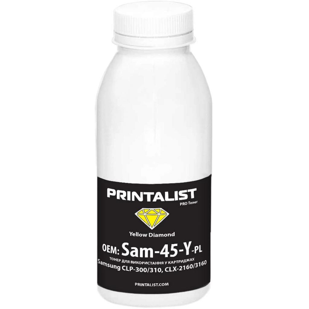 Тонер Printalist Samsung CLP-300/310,CLX-2160/3160 45г Yellow (Sam-45-Y-PL) - зображення 1