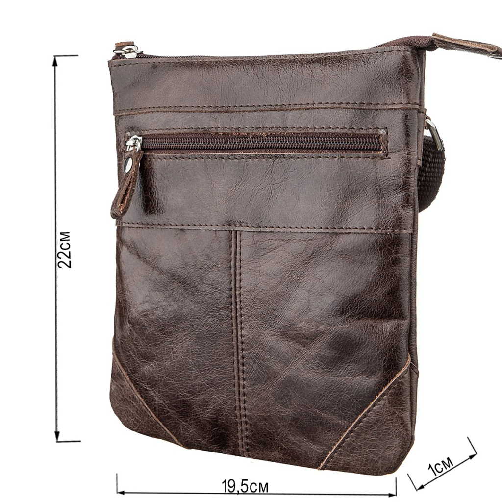 Сумка Shvigel З натуральної шкіри Коричнева (11136) - зображення 3