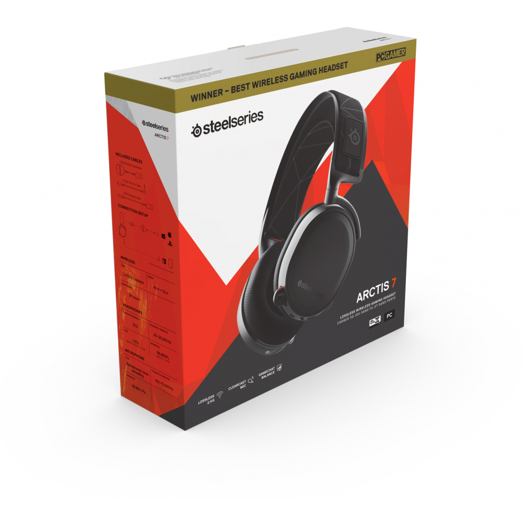 Навушники SteelSeries Arctis 7 Black 2019 Edition (61505) - зображення 5