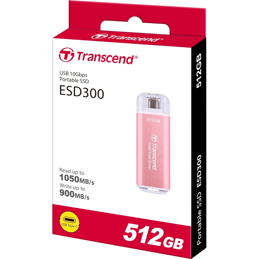 Накопичувач SSD USB Type-C 512GB ESD300 Transcend (TS512GESD300P) - зображення 5