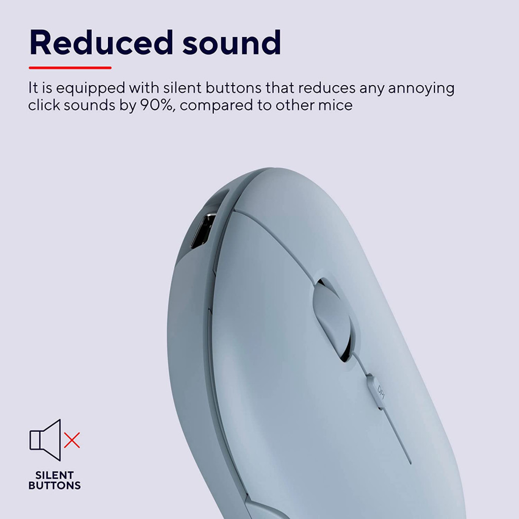 Мишка Trust Puck Wireless/Bluetooth Silent Blue (24126) - зображення 8