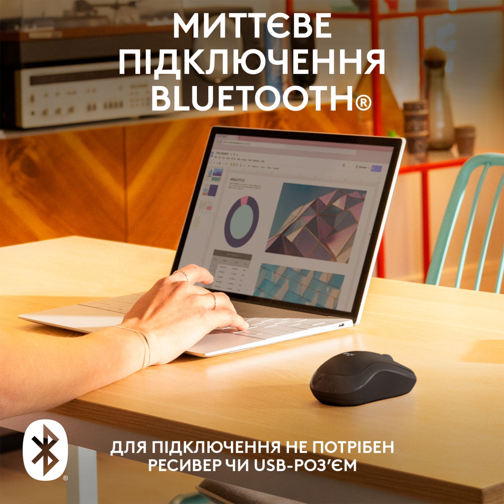 Мишка Logitech M240 Silent Bluetooth Graphite (910-007119) - зображення 3