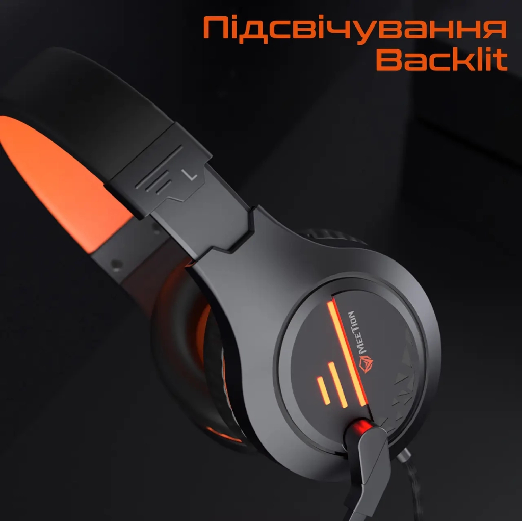 Навушники Meetion HP021 Black/Orange (MT-HP021-A) - зображення 5