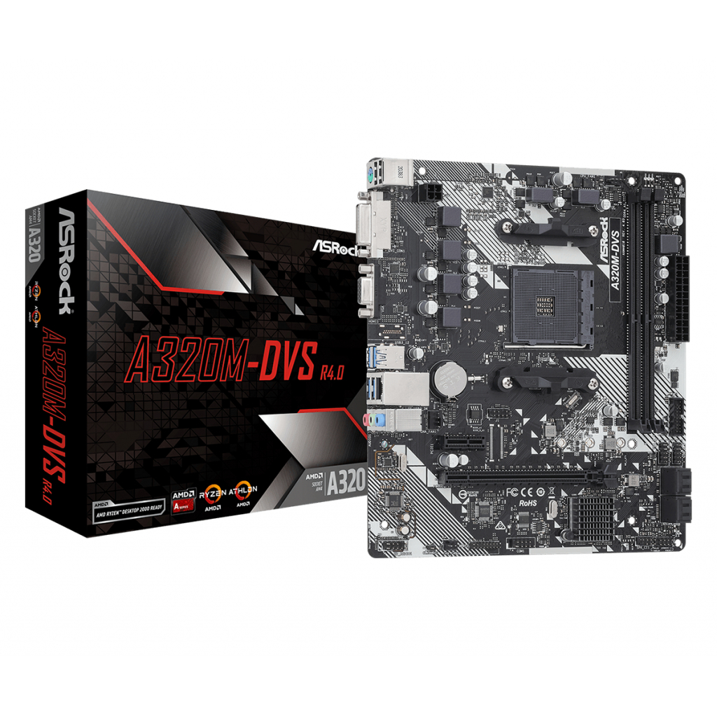 Материнська плата ASRock A320M-DVS R4.0 - зображення 1