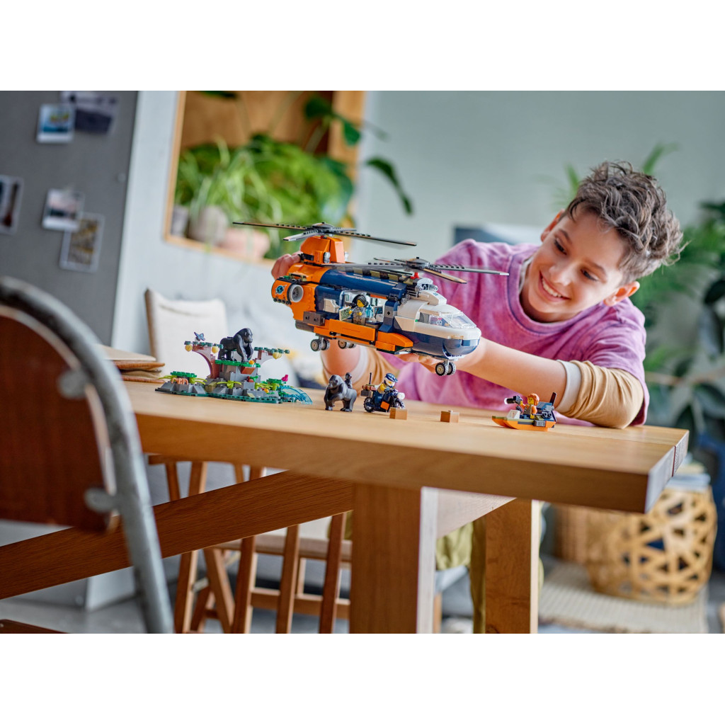Конструктор LEGO City Вертоліт у базовому таборі для дослідження джунглів (60437) - зображення 9