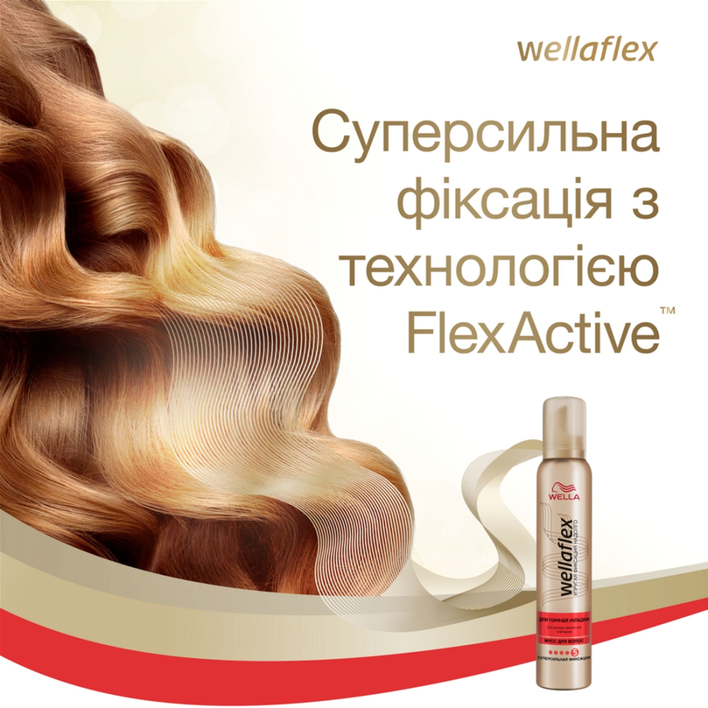 Мус для волосся WellaFlex для гарячого укладання сильної фіксації 200 мл (4064666230900) - зображення 5