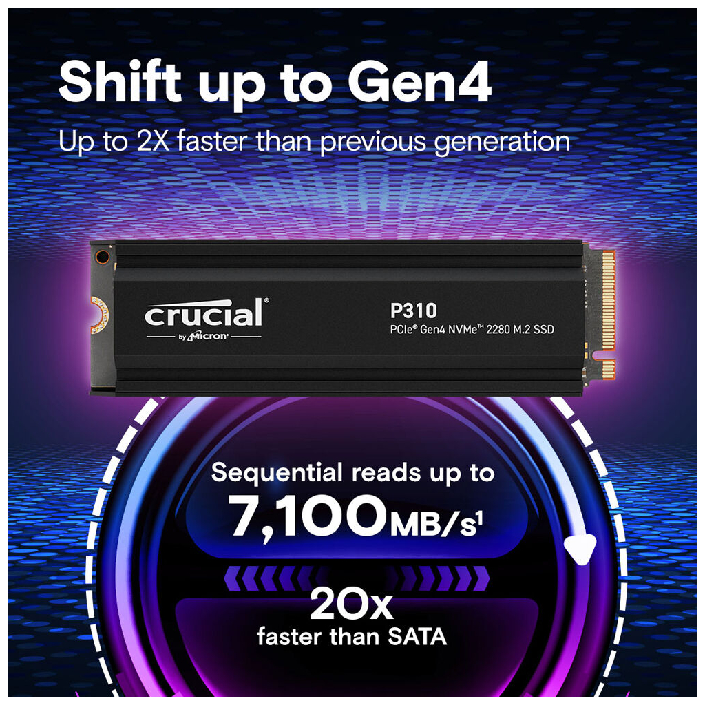 Накопичувач SSD M.2 2280 1TB P310 with heatsink Micron (CT1000P310SSD5) - зображення 3