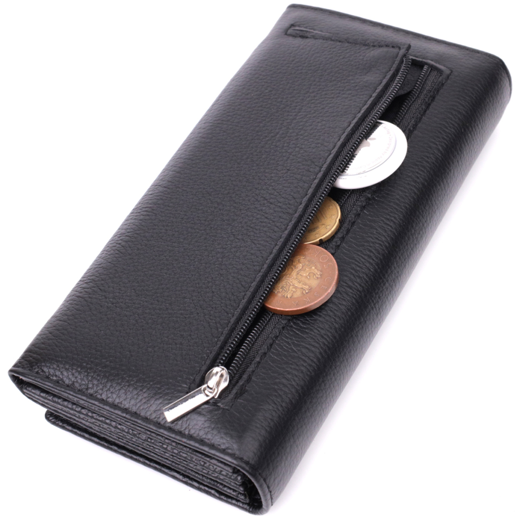 Гаманець ST Leather З натуральної шкіри Чорний (22523) - зображення 8