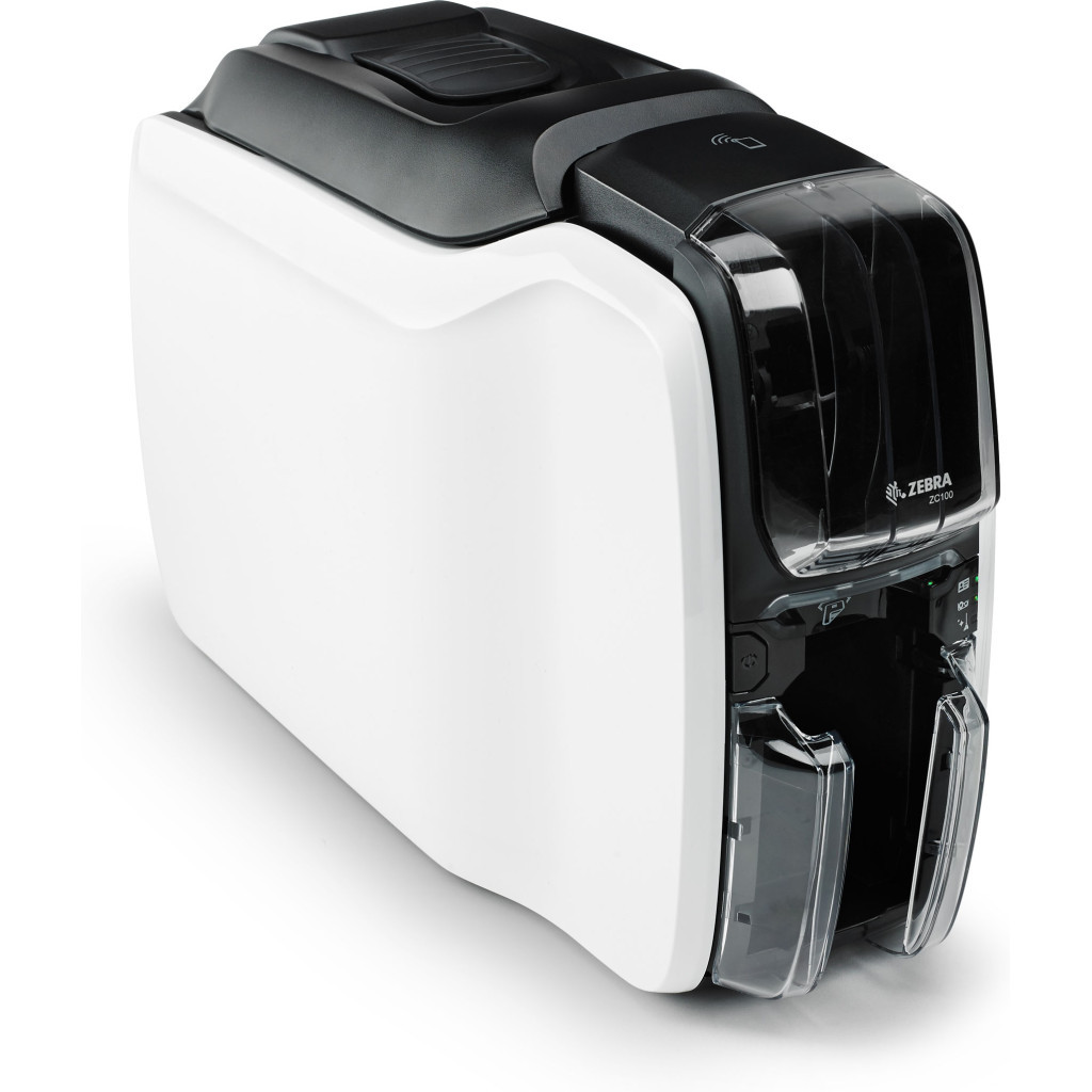 Принтер пластикових карт Zebra ZC100, Single Sided, USB, 200 PVC cards, YMCKO ribbon (200 images) (ZC11-0000Q00EM00) - зображення 2